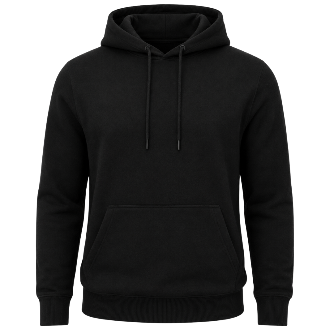 Black Premium Cotton Pullover Hoodie | Monthoutter