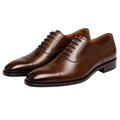 Brown Polished Leather Oxford Shoes | Monthoutter