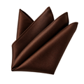 Chocolate Brown Silk Pocket Square | Monthoutter