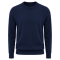 Navy Merino Wool Crewneck Sweater | Monthoutter