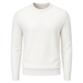 Ivory Merino Wool Crewneck Sweater | Monthoutter
