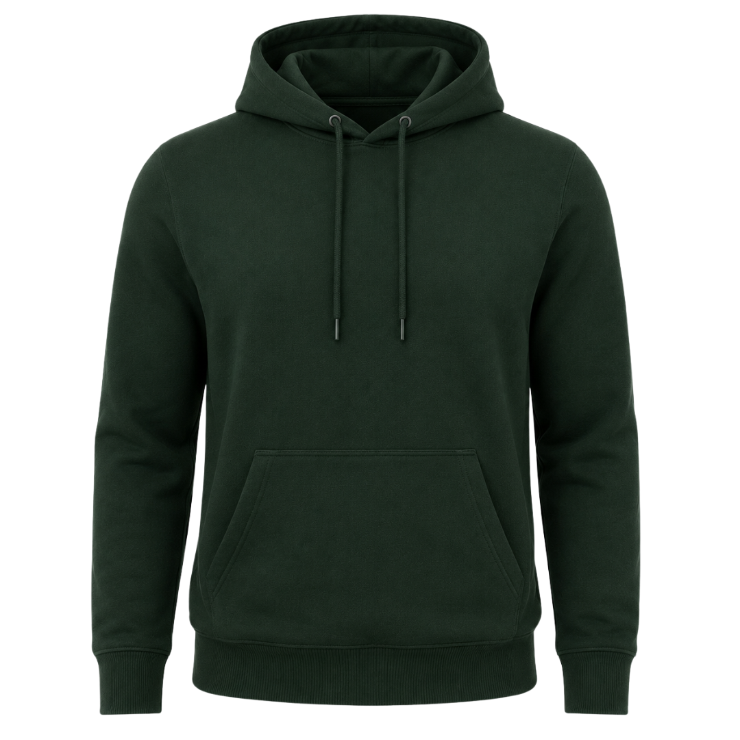Dark Green Premium Cotton Pullover Hoodie | Monthoutter